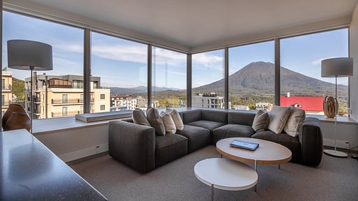 The Maples Niseko Three Bedroom Premier Suite Living room