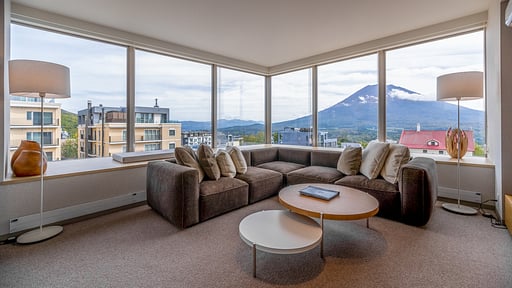 The Maples Niseko Three Bedroom Premier Suite Living room