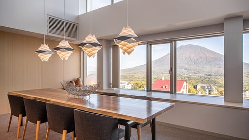 The Maples Niseko Three Bedroom Yotei Panorama Penthouse Suite Dining area