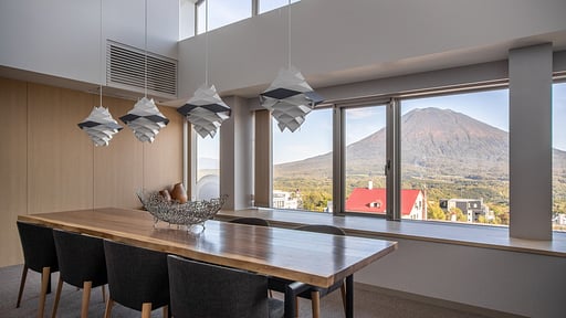 The Maples Niseko Three Bedroom Yotei Panorama Penthouse Suite Dining area