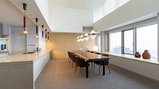 The Maples Niseko Three Bedroom Yotei Panorama Penthouse Suite Dining area