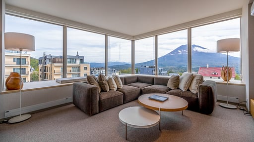 The Maples Niseko Two Bedroom Premier Suite Living room