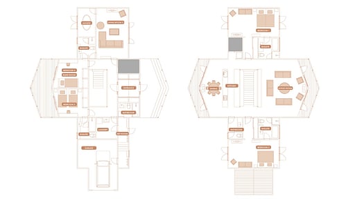 The Orchards Four Bedroom Custom Chalet Floor plan