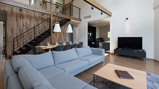 The Orchards Four Bedroom Yuzu Chalet Living room