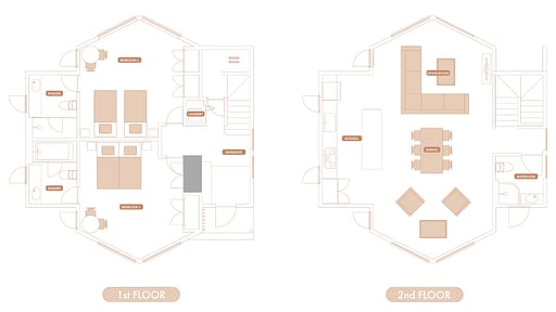 The Orchards Two Bedroom Chalet Grundriss