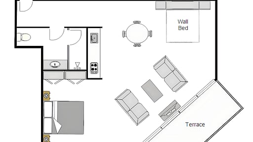 The Ridge Studio Apartment Floor plan