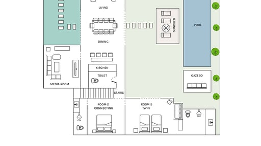 The Suar Seminyak Floor plan