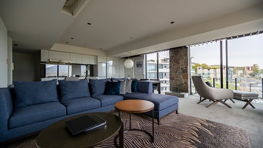 The Vale Niseko 2 Bedroom Mt. Yotei View Living room