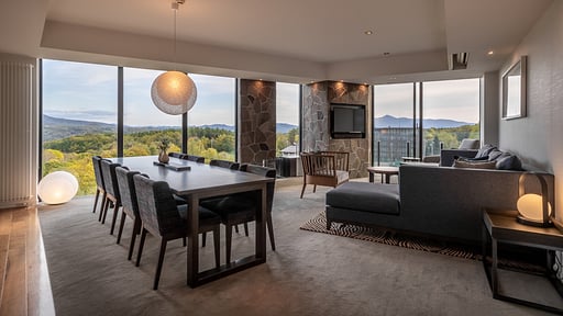 The Vale Niseko 3 Bedroom Mt. Yotei View Dining area