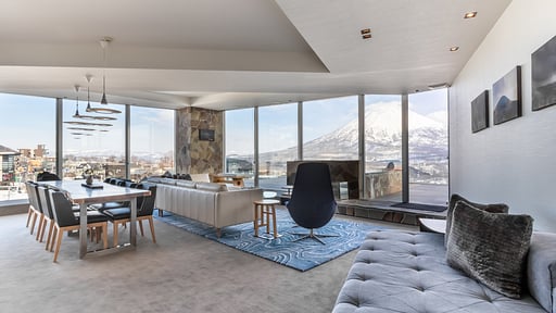 The Vale Niseko Penthouse Mt. Yotei Panorama Living room