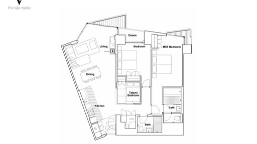 The Vale Niseko Two Bedroom Suite Onsen Tatami Floor plan