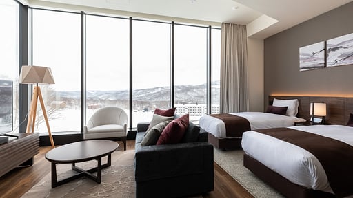 The Vale Rusutsu 1 Bedroom Premium Suite Bedroom 1