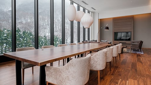 The Vale Rusutsu Four Bedroom Penthouse Residence Dining area