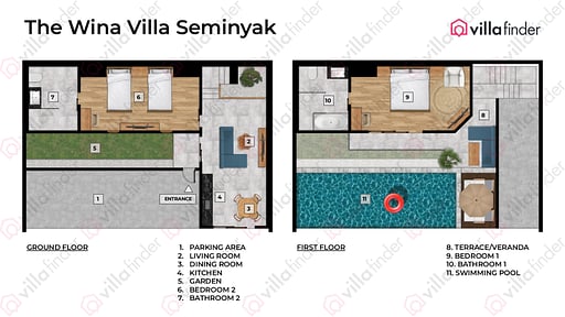 The Wina Villa Seminyak Floor plan