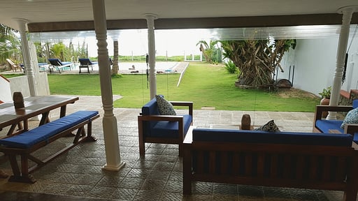 Tropical Beach House Living room