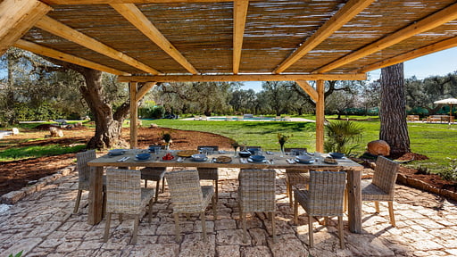 Trulli Biancapetra Dining area