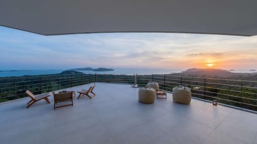 Villa Akoya Seaview 4 Терраса/веранда