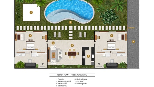 Villa Alice Satu Floor plan