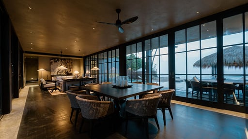 Villa Amed Dining area