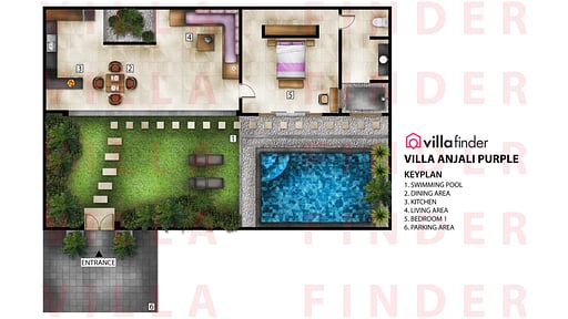 Villa Anjali Purple Floor plan