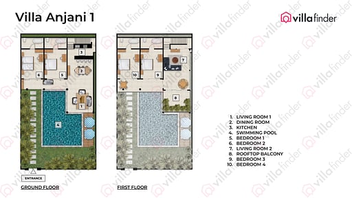 Villa Anjani Satu Floor plan