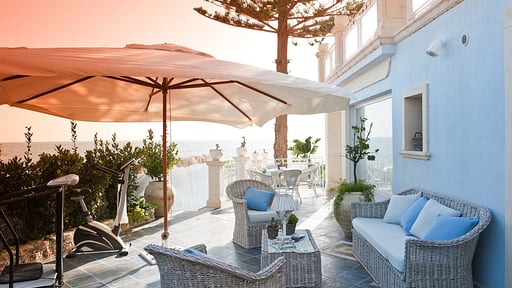 Villa Antares Fontane Bianche Terras/Veranda