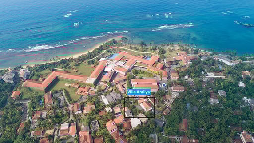 Villa Araliya Фото с дрона