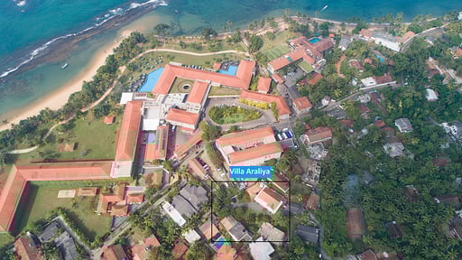 Villa Araliya Фото с дрона