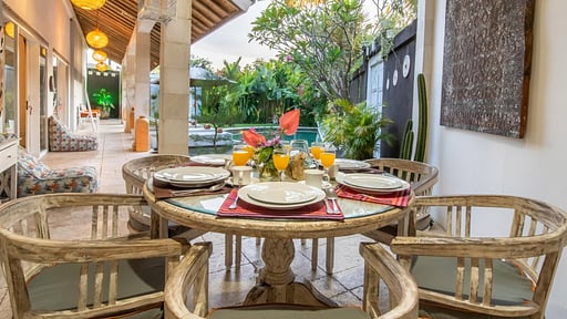 Villa Armani Ananda Complex Dining area