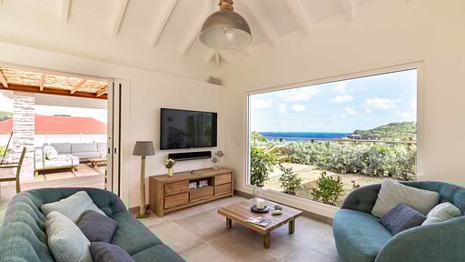 Villa Au Paille en Queue Woonkamer