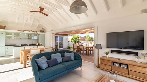 Villa Au Paille en Queue Woonkamer