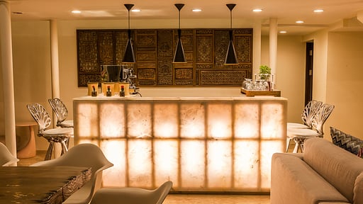 Villa Beige Bar interior