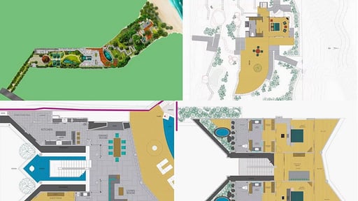Villa Bidadari Cliffside Estate Floor plan
