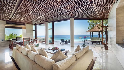 Villa Bidadari Cliffside Estate Living room