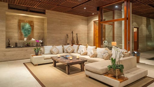 Villa Bidadari Cliffside Estate Living room