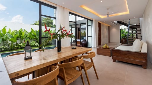 Villa Blanc Haven Canggu Salle à manger
