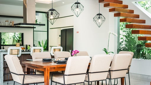 Villa Blue Water Dining area