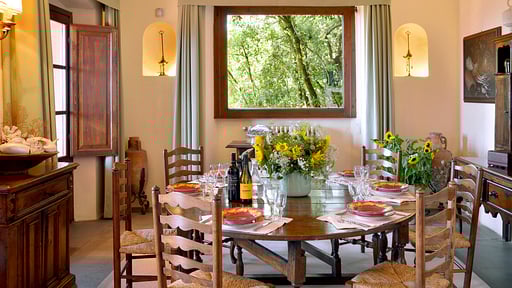 Villa Campolecciano Dining area