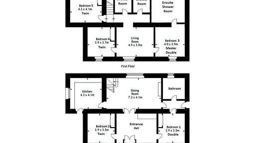 Villa Cas Munji Plano de Suelo