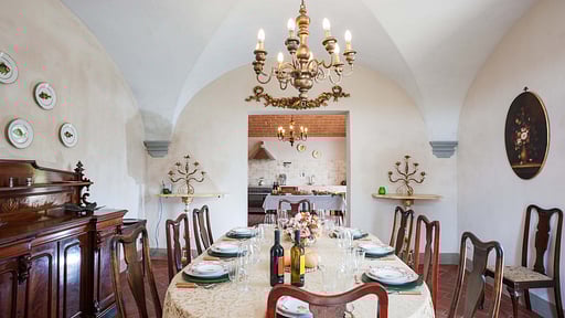 Villa Casale Valdera Dining area