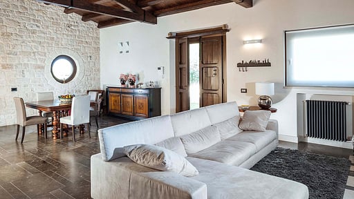 Villa Corte Moscata Woonkamer