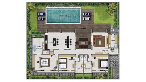 Villa Damai Aramanis Floor plan