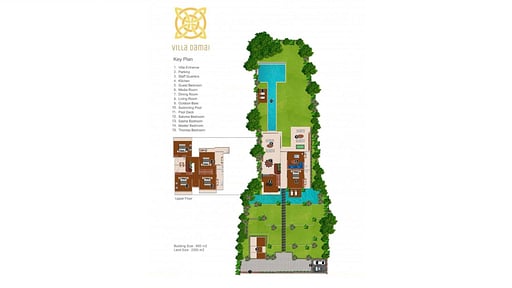 Villa Damai Kerobokan Floor plan