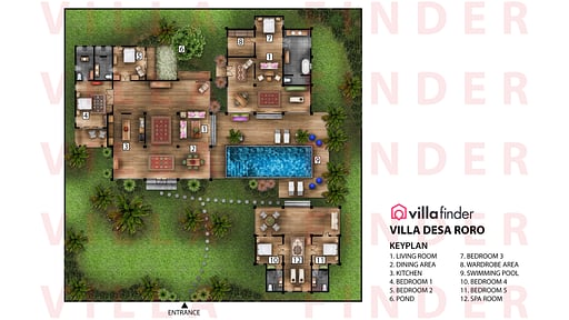 Villa Desa Roro Floor plan