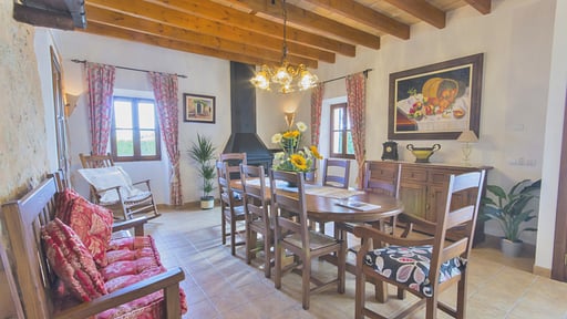 Villa Finca Son Burguet Zona pranzo