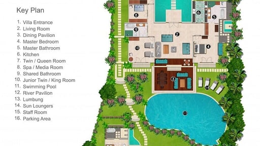 Villa Frangipani Floor plan