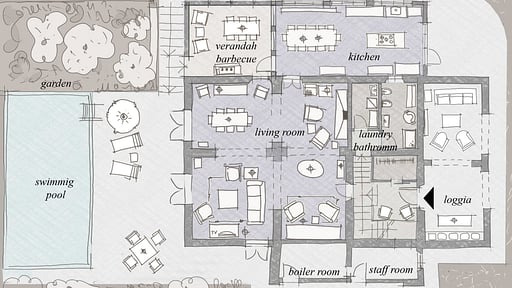 Villa Fratini Grundriss