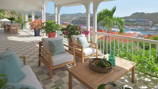 Villa Gustavia Views Terrasse/Veranda