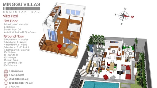 Villa Hari Floor plan