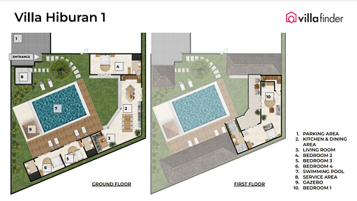 Villa Hiburan 1 Floor plan